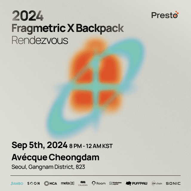 Fragmetric X Backpack Rendezvous Powered by Presto